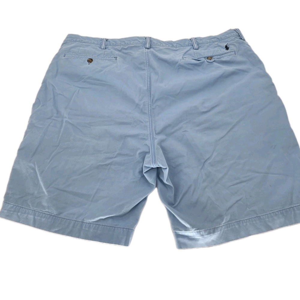 Polo Ralph Lauren Shorts Mens 44 Blue Chino Fit Flat Front Preppy Stretch - Picture 3 of 8